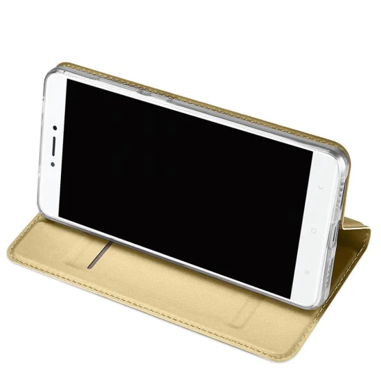 Dux Ducis Skin Pro series для Xiaomi Redmi Note 5A - Золото - чехол-книжка с магнитом и стендом / подставкой (кожаный чехол-книжка, leather book wallet case cover stand) Dux Ducis Skin Pro series для Xiaomi Redmi Note 5A - Золото - чехол-книжка с магнитом и стендом / подставкой (кожаный чехол-книжка, leather book wallet case cover stand)