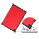 Tri-fold Stand PU Smart Auto Wake/Sleep Leather Case priekš Huawei MediaPad M5 Lite 10.1 - Sarkans - sāniski atverams maciņš ar stendu Tri-fold Stand PU Smart Auto Wake/Sleep Leather Case priekš Huawei MediaPad M5 Lite 10.1 - Sarkans - sāniski atverams maciņš ar stendu