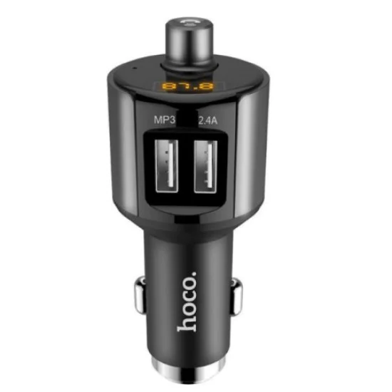 Hoco E19 Smart Car Wireless FM Transmitter ar Bluetooth V4.2 JL 12/24V Dual USB 2.4A - USB FM Transmitteris un auto lādētājs, MP3 Audio atskaņotājs Hoco E19 Smart Car Wireless FM Transmitter ar Bluetooth V4.2 JL 12/24V Dual USB 2.4A - USB FM Transmitteris un auto lādētājs, MP3 Audio atskaņotājs