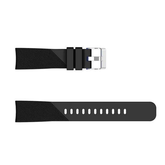 20mm Twill Texture Silicone Watchband Strap - Melns - silikona siksniņas (jostas) priekš pulksteņiem 20mm Twill Texture Silicone Watchband Strap - Melns - silikona siksniņas (jostas) priekš pulksteņiem