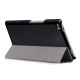 Tri-fold Stand PU Smart Auto Wake/Sleep Leather Case priekš Lenovo Tab 4 8.0 TB-8504 - Melns - sāniski atverams maciņš ar stendu Tri-fold Stand PU Smart Auto Wake/Sleep Leather Case priekš Lenovo Tab 4 8.0 TB-8504 - Melns - sāniski atverams maciņš ar stendu