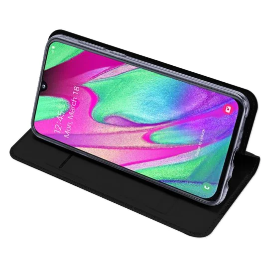 Dux Ducis Skin Pro series для Samsung Galaxy A40 / A40 EE A405 - Черный - чехол-книжка с магнитом и стендом / подставкой (кожаный чехол-книжка, leather book wallet case cover stand) Dux Ducis Skin Pro series для Samsung Galaxy A40 / A40 EE A405 - Черный - чехол-книжка с магнитом и стендом / подставкой (кожаный чехол-книжка, leather book wallet case cover stand)