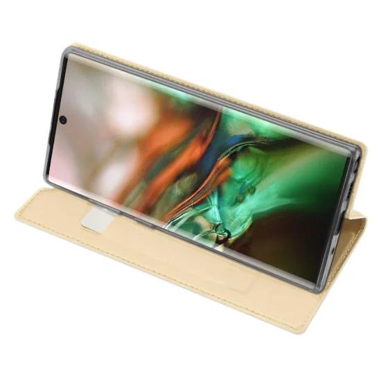 Dux Ducis Skin Pro series priekš Samsung Galaxy Note 10 Plus N975 / 5G N976 - Zelts - sāniski atverams maciņš ar stendu (ādas maks, grāmatiņa, leather book wallet case cover stand) Dux Ducis Skin Pro series priekš Samsung Galaxy Note 10 Plus N975 / 5G N976 - Zelts - sāniski atverams maciņš ar stendu (ādas maks, grāmatiņa, leather book wallet case cover stand)