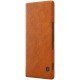 NILLKIN Qin Series Card Holder Leather Case priekš Sony Xperia 1 J9110 - Brūns - sāniski atverams maciņš (ādas maks, grāmatiņa, leather book wallet case cover)