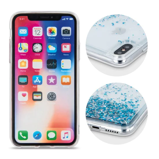 Liquid Sparkle TPU Back Case priekš Huawei P Smart Z / Honor 9X - Zils - silikona / plastikāta aizmugures apvalks / bampers Liquid Sparkle TPU Back Case priekš Huawei P Smart Z / Honor 9X - Zils - silikona / plastikāta aizmugures apvalks / bampers