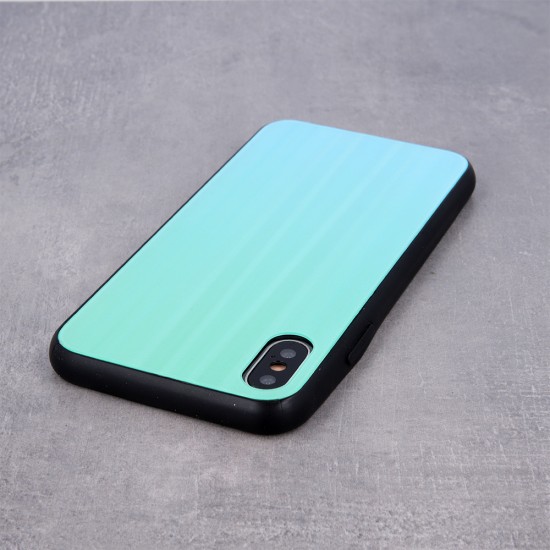 Aurora Glass Back Case для Huawei P Smart (2019) - Бирюзовый - накладка / бампер из силикона и стекла (крышка чехол, TPU back cover, bumper shell)