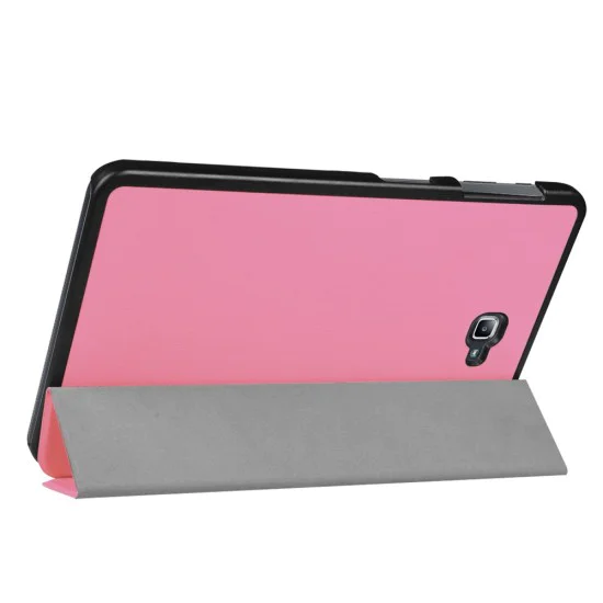 Tri-fold Stand PU Smart Auto Wake/Sleep Leather Case для Samsung Galaxy Tab A 10.1 (2016) T580 / T585 - Розовый - чехол-книжка со стендом / подставкой Tri-fold Stand PU Smart Auto Wake/Sleep Leather Case для Samsung Galaxy Tab A 10.1 (2016) T580 / T585 - Розовый - чехол-книжка со стендом / подставкой