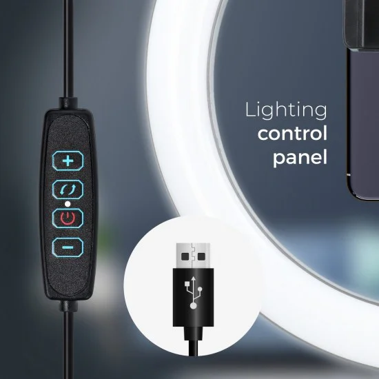 LED Ring Lamp 10 inch Tri-Pod with USB Cable - Чёрный - Лампа кольцо на штативе LED Ring Lamp 10 inch Tri-Pod with USB Cable - Чёрный - Лампа кольцо на штативе