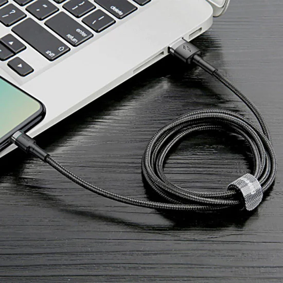 Baseus 0.5M Cafule 2.4A USB to Lightning cable - Чёрный / Серый - Apple iPhone / iPad дата кабель / провод для зарядки Baseus 0.5M Cafule 2.4A USB to Lightning cable - Чёрный / Серый - Apple iPhone / iPad дата кабель / провод для зарядки