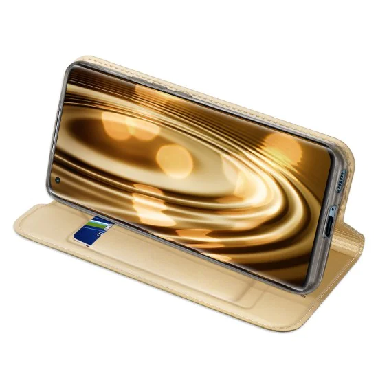 Dux Ducis Skin Pro series для Xiaomi Mi 11 - Золотистый - чехол-книжка с магнитом и стендом / подставкой Dux Ducis Skin Pro series для Xiaomi Mi 11 - Золотистый - чехол-книжка с магнитом и стендом / подставкой
