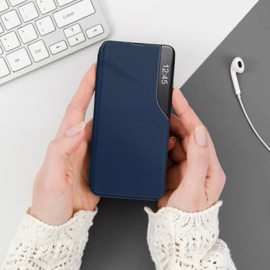 Smart View Window Wake / Sleep Book Case для Samsung Galaxy A12 A125 - Синий - чехол-книжка с окошком Smart View Window Wake / Sleep Book Case для Samsung Galaxy A12 A125 - Синий - чехол-книжка с окошком