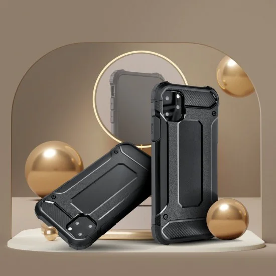 Forcell Armor Case priekš Xiaomi Mi 11 Lite / 11 Lite 5G NE - Melns - triecienizturīgs silikona aizmugures apvalks / bampers-vāciņš Forcell Armor Case priekš Xiaomi Mi 11 Lite / 11 Lite 5G NE - Melns - triecienizturīgs silikona aizmugures apvalks / bampers-vāciņš