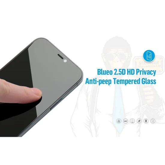 Mr. Monkey 5D Strong Privacy Full Glue Tempered Glass protector priekš Apple iPhone 13 / 13 Pro / 14 - Melns - Ekrāna Aizsargstikls / Bruņota Stikla Aizsargplēve Mr. Monkey 5D Strong Privacy Full Glue Tempered Glass protector priekš Apple iPhone 13 / 13 Pro / 14 - Melns - Ekrāna Aizsargstikls / Bruņota Stikla Aizsargplēve