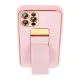 Forcell Leather Back Case with Kickstand priekš Apple iPhone 13 Pro Max - Rozā - mākslīgās ādas aizmugures apvalks ar stendu / bampers-vāciņš Forcell Leather Back Case with Kickstand priekš Apple iPhone 13 Pro Max - Rozā - mākslīgās ādas aizmugures apvalks ar stendu / bampers-vāciņš
