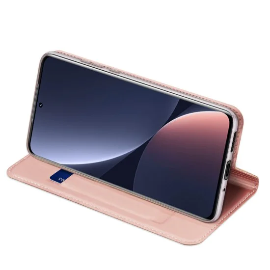 Dux Ducis Skin Pro series для Xiaomi 12 / 12X - Розовое Золото - чехол-книжка с магнитом и стендом / подставкой Dux Ducis Skin Pro series для Xiaomi 12 / 12X - Розовое Золото - чехол-книжка с магнитом и стендом / подставкой