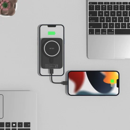 Tech-Protect PB10 5000mAh Lifemag Power Bank для Apple iPhone с MagSafe USB Type-C / Lightning 5V/3A - Чёрный - Универсальный внешний аккумулятор / батарея Tech-Protect PB10 5000mAh Lifemag Power Bank для Apple iPhone с MagSafe USB Type-C / Lightning 5V/3A - Чёрный - Универсальный внешний аккумулятор / батарея