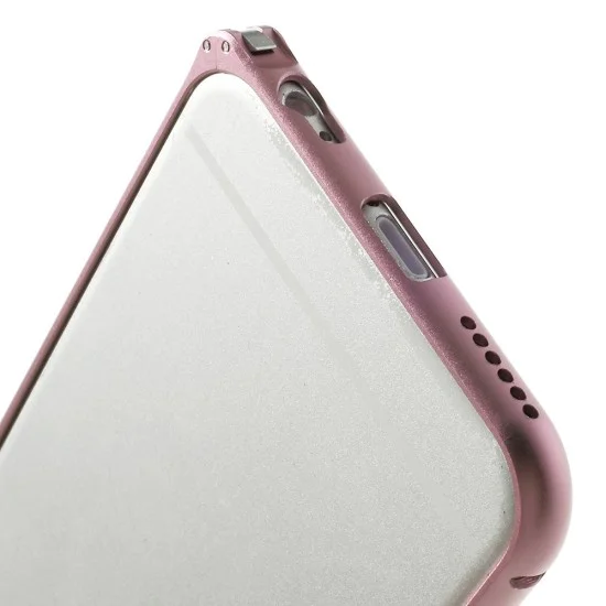 Hippocampal Buckle Metal Bumper Case priekš Apple iPhone 6 / 6S - Pink - alumīnija metāla sānu apvalks / bampers Hippocampal Buckle Metal Bumper Case priekš Apple iPhone 6 / 6S - Pink - alumīnija metāla sānu apvalks / bampers