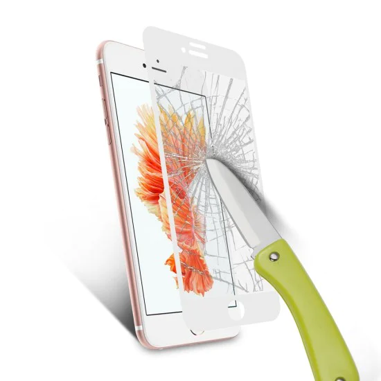 Complete Covering Silk Print Tempered Glass screen protector film guard priekš Apple iPhone 7 Plus / 8 Plus - White - Ekrāna Aizsargstikls / Bruņota Stikla Aizsargplēve Complete Covering Silk Print Tempered Glass screen protector film guard priekš Apple iPhone 7 Plus / 8 Plus - White - Ekrāna Aizsargstikls / Bruņota Stikla Aizsargplēve