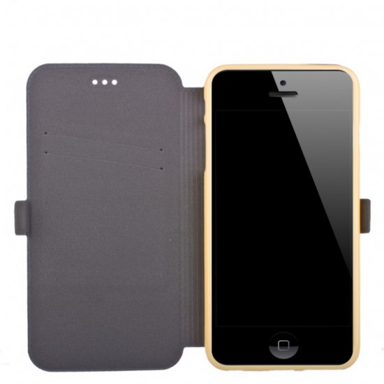 Telone Super Slim для LG Zero H650E - Золотой - чехол-книжка со стендом / подставкой (кожаный чехол книжка, leather book wallet case cover stand)