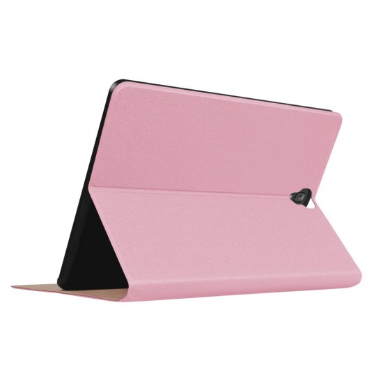 Sand-like Texture Folio Stand Leather Case for Samsung Galaxy Tab S3 9.7-inch T820 / T825 - Rose Gold - чехол-книжка со стендом / подставкой (кожаный чехол-книжка, leather book wallet case)