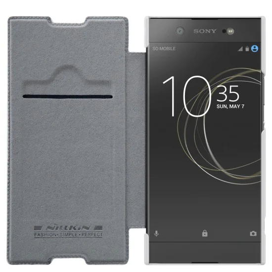 NILLKIN Qin Series Card Slot Flip Leather Mobile Shell priekš Sony Xperia XA1 Ultra G3212 / G3221 - Balts - sāniski atverams maciņš (ādas maks, grāmatiņa, leather book wallet case cover) NILLKIN Qin Series Card Slot Flip Leather Mobile Shell priekš Sony Xperia XA1 Ultra G3212 / G3221 - Balts - sāniski atverams maciņš (ādas maks, grāmatiņa, leather book wallet case cover)