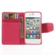 Mercury Goospery Sonata Diary для Apple iPhone 4 / 4S - Розовый - чехол-книжка с стендом / подставкой (эко кожаный чехол книжка, PU leather book wallet case cover stand)