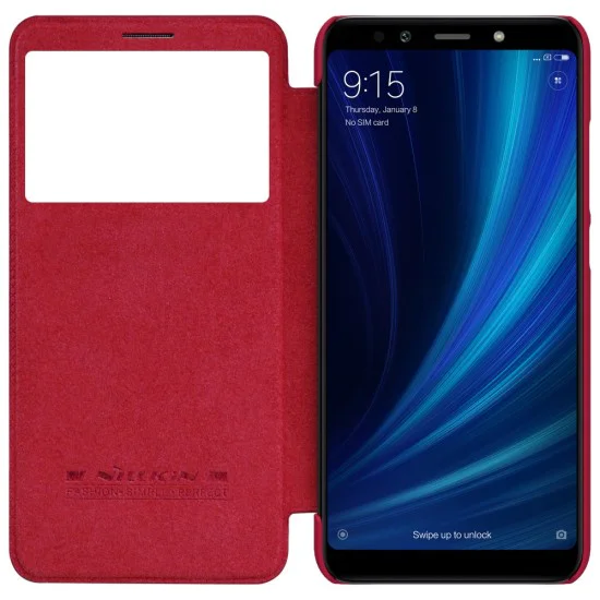NILLKIN Qin Series Window View Leather Case для Xiaomi Mi A2 - Красный - чехол-книжка с окошком (кожаный чехол-книжка, leather book wallet case cover) NILLKIN Qin Series Window View Leather Case для Xiaomi Mi A2 - Красный - чехол-книжка с окошком (кожаный чехол-книжка, leather book wallet case cover)