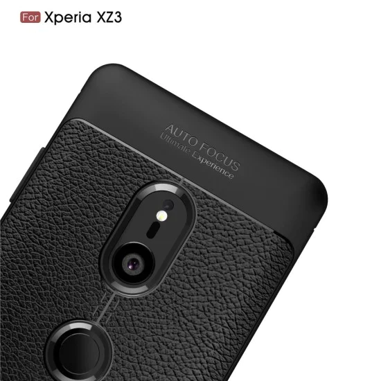 Litchi Skin PU Leather Coated TPU Mobile Phone Case priekš Sony Xperia XZ3 H9436 - Melns - ādas imitācijas triecienizturīgs silikona aizmugures apvalks (maciņš, bampers, vāciņš, slim cover, bumper, back case) Litchi Skin PU Leather Coated TPU Mobile Phone Case priekš Sony Xperia XZ3 H9436 - Melns - ādas imitācijas triecienizturīgs silikona aizmugures apvalks (maciņš, bampers, vāciņš, slim cover, bumper, back case)