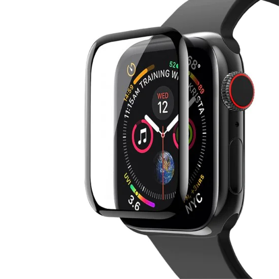 Hoco 5D Silk Printing Full Glue Tempered Glass protector priekš Apple Watch Series 4 / 5 / 6 / SE (40mm) - Melns - Ekrāna Aizsargstikls / Bruņota Stikla Aizsargplēve (Full screen size curved) Hoco 5D Silk Printing Full Glue Tempered Glass protector priekš Apple Watch Series 4 / 5 / 6 / SE (40mm) - Melns - Ekrāna Aizsargstikls / Bruņota Stikla Aizsargplēve (Full screen size curved)