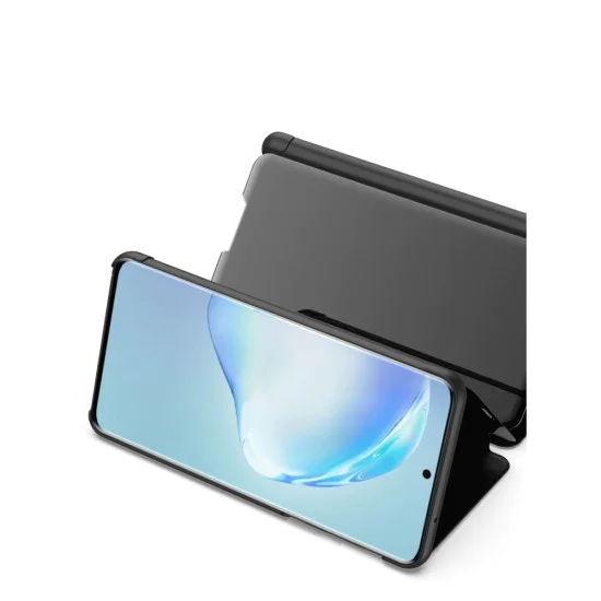 Smart Clear View Book Case priekš Samsung Galaxy A42 5G A426 - Zelts - sāniski atverams grāmatveida maciņš ar stendu Smart Clear View Book Case priekš Samsung Galaxy A42 5G A426 - Zelts - sāniski atverams grāmatveida maciņš ar stendu