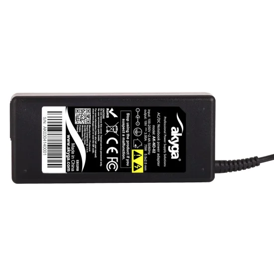 Akyga AK-ND-02 19V / 3.95A 75W 5.5 x 2.5 mm Laptop Power Supply Adapter priekš Asus / Toshiba / HP / Compaq / Lenovo - barošanas bloks / tīkla lādētājs portatīvajiem datoriem Akyga AK-ND-02 19V / 3.95A 75W 5.5 x 2.5 mm Laptop Power Supply Adapter priekš Asus / Toshiba / HP / Compaq / Lenovo - barošanas bloks / tīkla lādētājs portatīvajiem datoriem