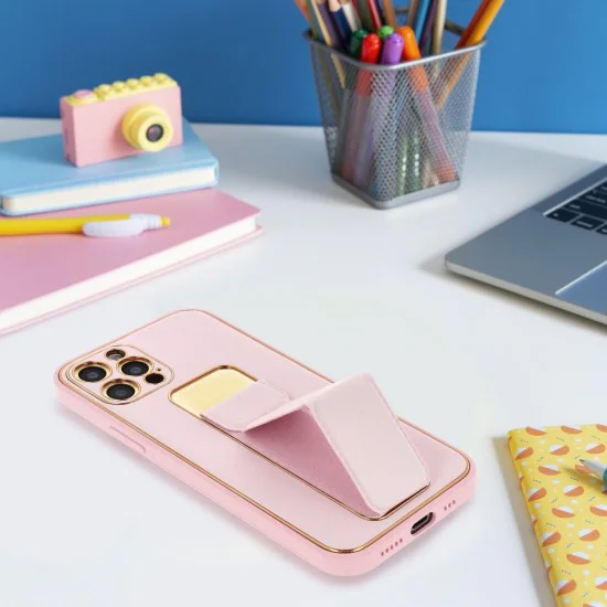 Tel Protect Leather Back Case with Kickstand для Samsung Galaxy A53 5G A536 - Розовый - чехол-накладка из искусственной кожи со стендом / подставкой / бампер-крышка Tel Protect Leather Back Case with Kickstand для Samsung Galaxy A53 5G A536 - Розовый - чехол-накладка из искусственной кожи со стендом / подставкой / бампер-крышка