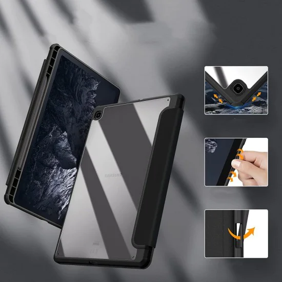 Tech-Protect Hybrid Smart Case для Samsung Galaxy Tab S6 Lite P610 / P613 / P615 / P619 - Чёрный - противоударный чехол-книжка с магнитом и стендом / подставкой Tech-Protect Hybrid Smart Case для Samsung Galaxy Tab S6 Lite P610 / P613 / P615 / P619 - Чёрный - противоударный чехол-книжка с магнитом и стендом / подставкой