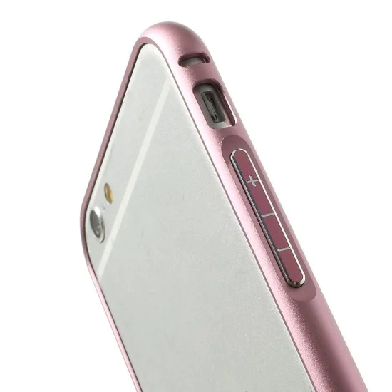 Hippocampal Buckle Metal Bumper Case priekš Apple iPhone 6 / 6S - Pink - alumīnija metāla sānu apvalks / bampers Hippocampal Buckle Metal Bumper Case priekš Apple iPhone 6 / 6S - Pink - alumīnija metāla sānu apvalks / bampers