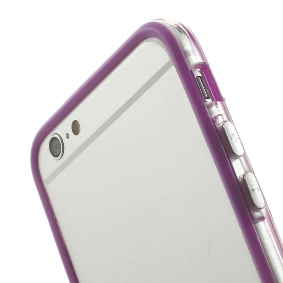 PC TPU Hybrid Bumper Case priekš Apple iPhone 6s 6 4.7 inch - Violets - silikona / plastmasas sānu apvalks bampers PC TPU Hybrid Bumper Case priekš Apple iPhone 6s 6 4.7 inch - Violets - silikona / plastmasas sānu apvalks bampers