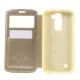 RoarKorea Noble View для LG K10 K420 / K430 - Золотой - чехол-книжка с окошком и стендом / подставкой (кожаный чехол книжка, leather book wallet case cover stand) RoarKorea Noble View для LG K10 K420 / K430 - Золотой - чехол-книжка с окошком и стендом / подставкой (кожаный чехол книжка, leather book wallet case cover stand)