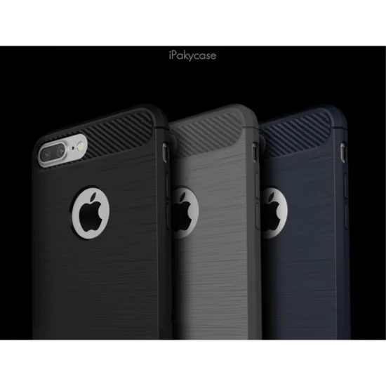 IPAKY Brushed TPU Drop-proof Case для Apple iPhone 7 Plus / 8 Plus Carbon Decorated - Синий - Противоударная силиконовая накладка / бампер (крышка чехол, slim TPU silicone shell cover, bumper) IPAKY Brushed TPU Drop-proof Case для Apple iPhone 7 Plus / 8 Plus Carbon Decorated - Синий - Противоударная силиконовая накладка / бампер (крышка чехол, slim TPU silicone shell cover, bumper)