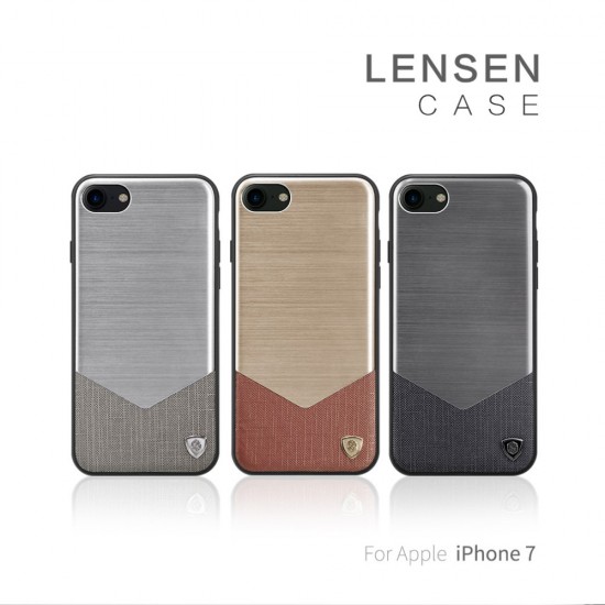 NILLKIN Business Style Lensen Case для Apple iPhone 7 / 8 / SE2 (2020) / SE3 (2022) - Золотой - кожаная накладка / бампер-крышка