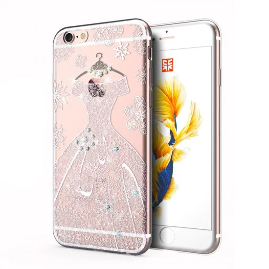 CASECUBE Wedding Dress Diamond TPU Case для Apple iPhone 6 / 6S - Белый - силиконовый чехол-накладка (тонкий бампер крышка-обложка, slim TPU case cover, bumper) CASECUBE Wedding Dress Diamond TPU Case для Apple iPhone 6 / 6S - Белый - силиконовый чехол-накладка (тонкий бампер крышка-обложка, slim TPU case cover, bumper)