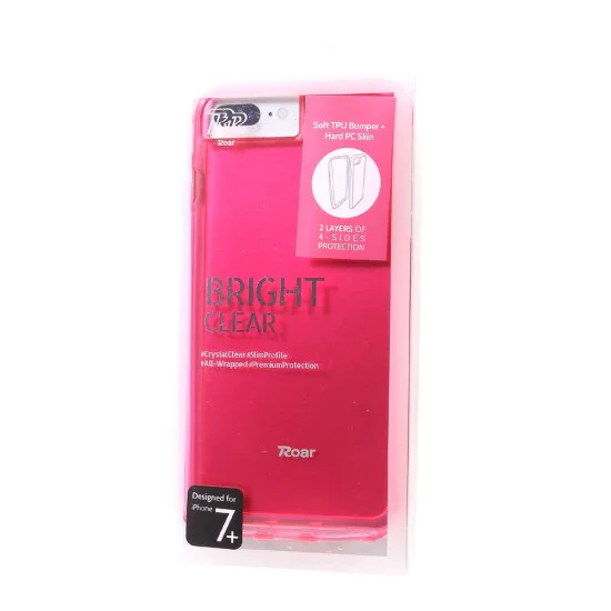 RoarKorea Bright Clear series TPU Bumper Hard PC Back Case для Apple iPhone 7 Plus / 8 Plus - Розовый - силиконовый чехол-накладка (тонкий бампер крышка-обложка, slim silicone cover) RoarKorea Bright Clear series TPU Bumper Hard PC Back Case для Apple iPhone 7 Plus / 8 Plus - Розовый - силиконовый чехол-накладка (тонкий бампер крышка-обложка, slim silicone cover)