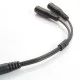 3.5mm Stereo Audio Male to 2 Female Headphone / Mic Splitter - 3.5mm audio sadalītājs pret 3.5mm mikrofona ieeju / 3.5mm austiņu izeju 3.5mm Stereo Audio Male to 2 Female Headphone / Mic Splitter - 3.5mm audio sadalītājs pret 3.5mm mikrofona ieeju / 3.5mm austiņu izeju