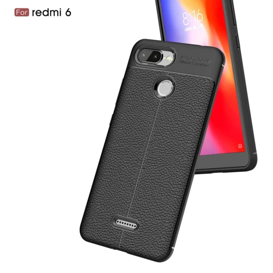 Litchi Skin PU Leather Coated TPU Mobile Phone Case for Xiaomi Redmi 6 - Melns - ādas imitācijas triecienizturīgs silikona aizmugures apvalks (maciņš, bampers, vāciņš, slim cover, bumper, back case) Litchi Skin PU Leather Coated TPU Mobile Phone Case for Xiaomi Redmi 6 - Melns - ādas imitācijas triecienizturīgs silikona aizmugures apvalks (maciņš, bampers, vāciņš, slim cover, bumper, back case)