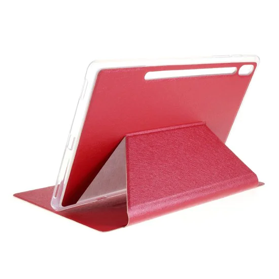 Silk Texture Stand Leather Tablet Protective Case для Samsung Galaxy Tab S6 T860 / T865 - Красный - чехол-книжка со стендом / подставкой Silk Texture Stand Leather Tablet Protective Case для Samsung Galaxy Tab S6 T860 / T865 - Красный - чехол-книжка со стендом / подставкой