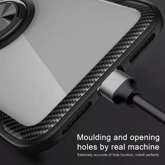 Forcell Carbon Clear Ring Back Case для Huawei Honor Play - Прозрачный - противоударная силиконовая накладка / бампер с кольцом Forcell Carbon Clear Ring Back Case для Huawei Honor Play - Прозрачный - противоударная силиконовая накладка / бампер с кольцом