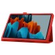 Litchi Texture Leather Stand Protective Case для Samsung Galaxy Tab S7 T870 / T875 / Tab S8 X700 / X706 - Красный - чехол-книжка со стендом / подставкой