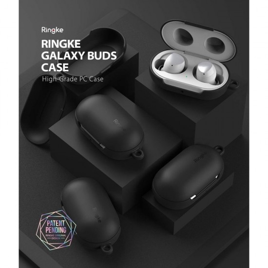 Ringke PC Protective Case priekš Samsung Galaxy Buds / Buds Plus - Melns - plastikāta apvalks bezvadu austiņu lādēšanas ierīcei