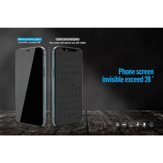 Mr. Monkey 5D Strong Privacy Full Glue Tempered Glass protector priekš Apple iPhone 13 / 13 Pro / 14 - Melns - Ekrāna Aizsargstikls / Bruņota Stikla Aizsargplēve Mr. Monkey 5D Strong Privacy Full Glue Tempered Glass protector priekš Apple iPhone 13 / 13 Pro / 14 - Melns - Ekrāna Aizsargstikls / Bruņota Stikla Aizsargplēve