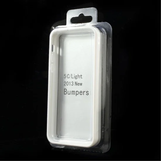 White Plastic & TPU Hybrid Bumper priekš Apple iPhone 5C - silikona / plastmasas sānu apvalks bampers White Plastic & TPU Hybrid Bumper priekš Apple iPhone 5C - silikona / plastmasas sānu apvalks bampers