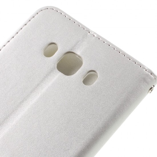 RoarKorea Only One Flip Case priekš Samsung Galaxy Grand Neo i9060 / Duos i9082 - Sudrabains - sāniski atverams maciņš ar stendu (ādas grāmatveida maks, leather book wallet cover stand)