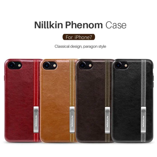 NILLKIN Phenom Case для Apple iPhone 7 / 8 / SE2 (2020) / SE3 (2022) - Красный - кожаная накладка / бампер-крышка NILLKIN Phenom Case для Apple iPhone 7 / 8 / SE2 (2020) / SE3 (2022) - Красный - кожаная накладка / бампер-крышка